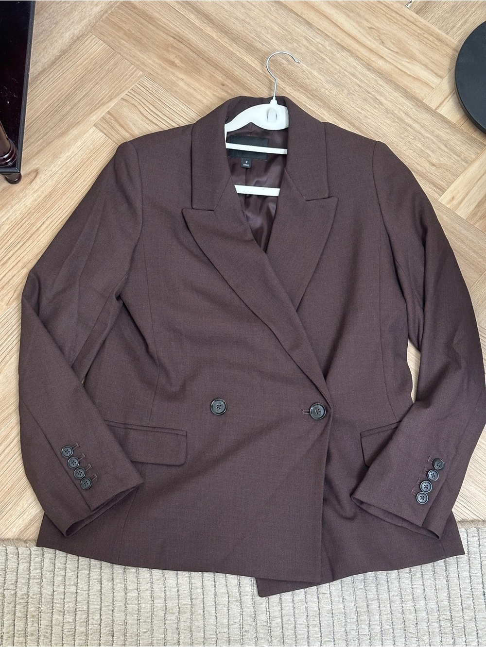 Banana Republic Double-Breasted Chocolate Brown Blazer